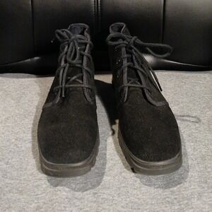 Keds Womens Size 7 Black‎ Suede Ankle Boots/shoes Laceup